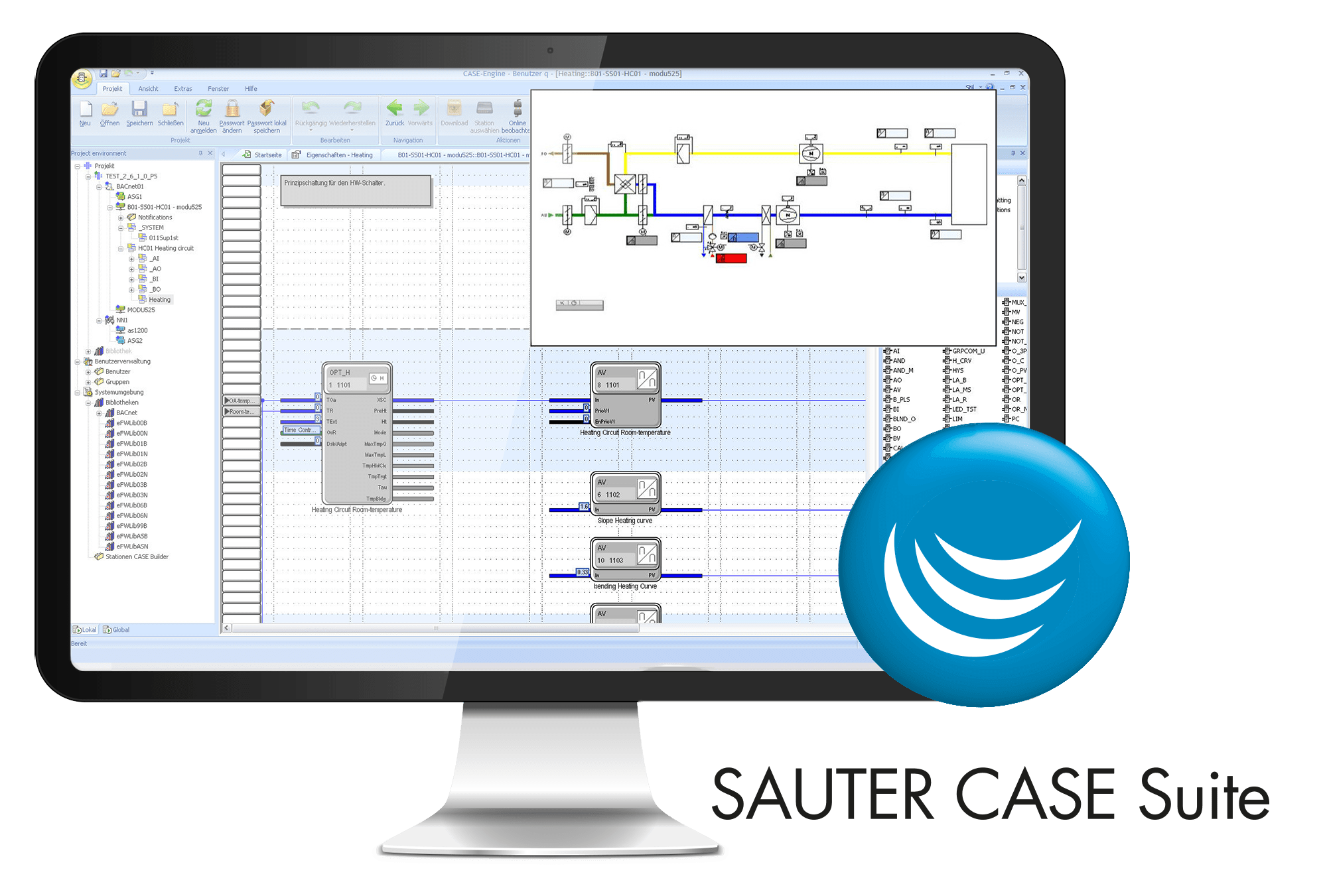 SAUTER GZS 100, 150 Suită software de engineering